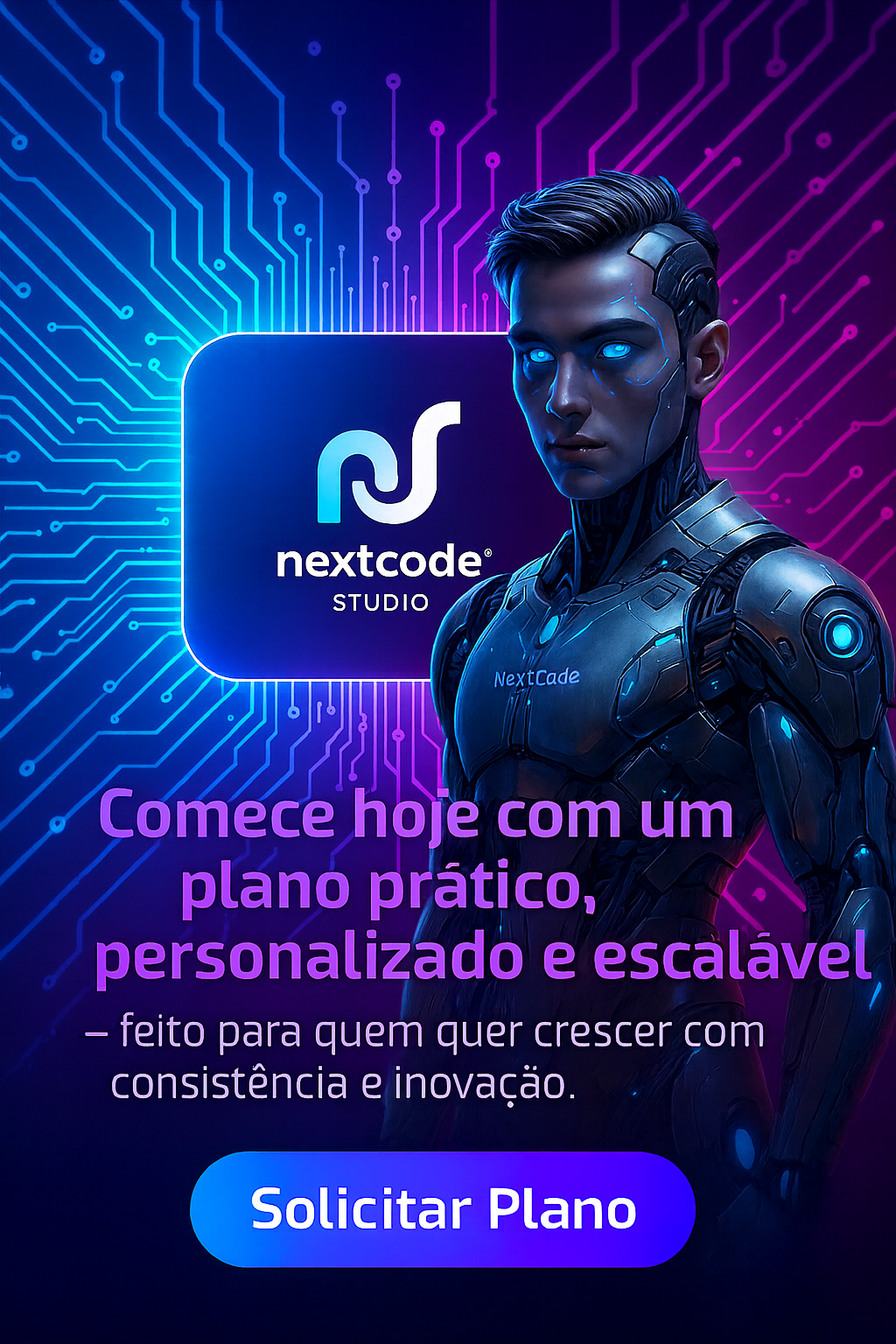 Comece hoje NextCode. Desenvolvimento ia